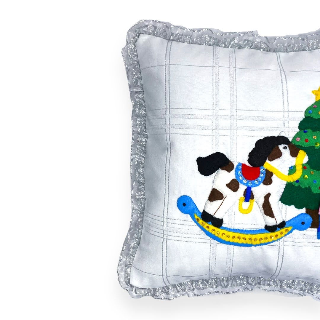 Funda Cojín Juguetes Navideños