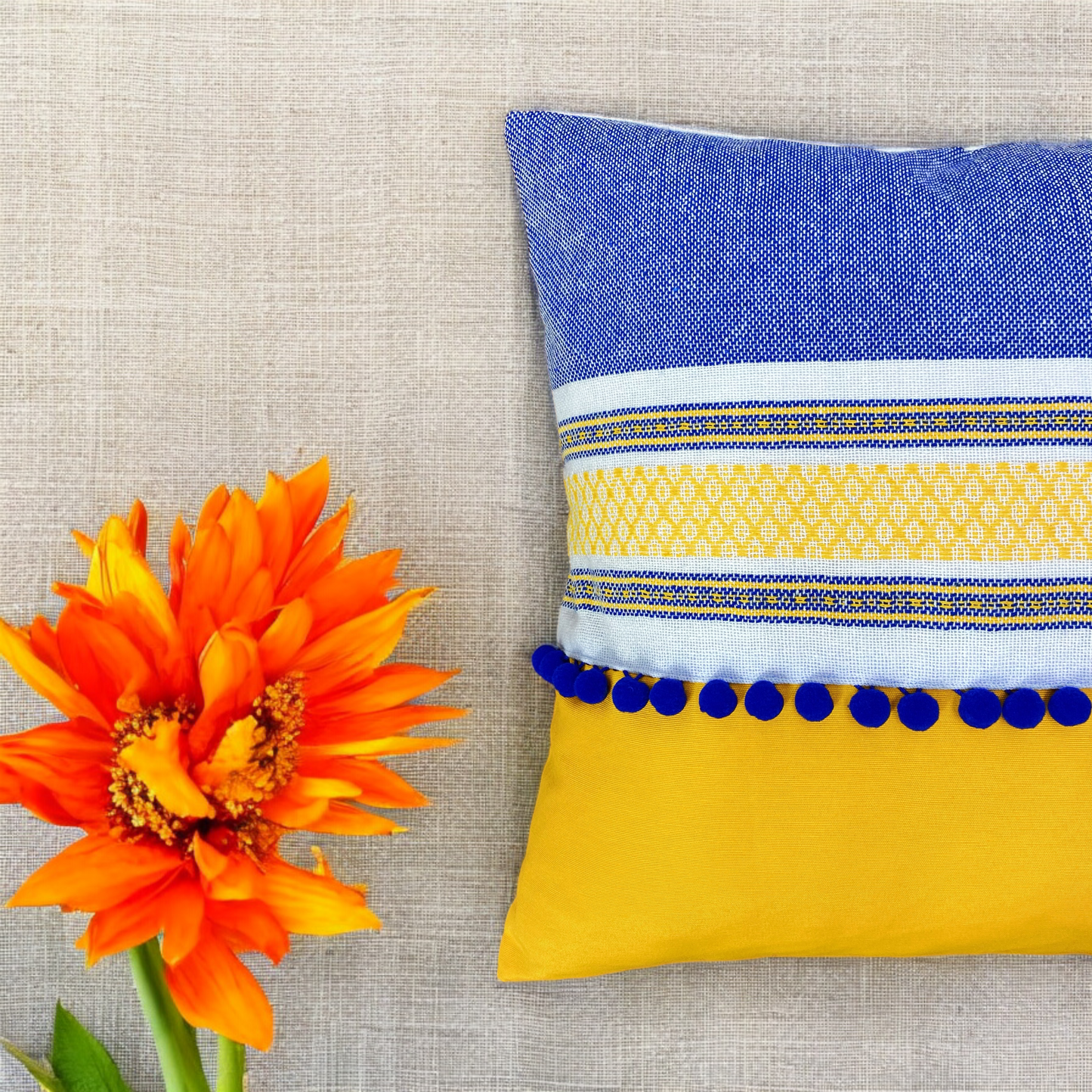 Iyali Blue Pillow Cover