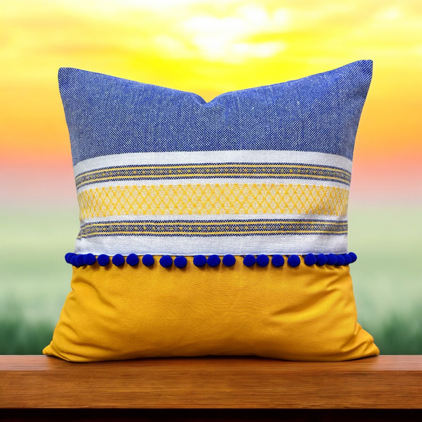 Iyali Blue Pillow Cover