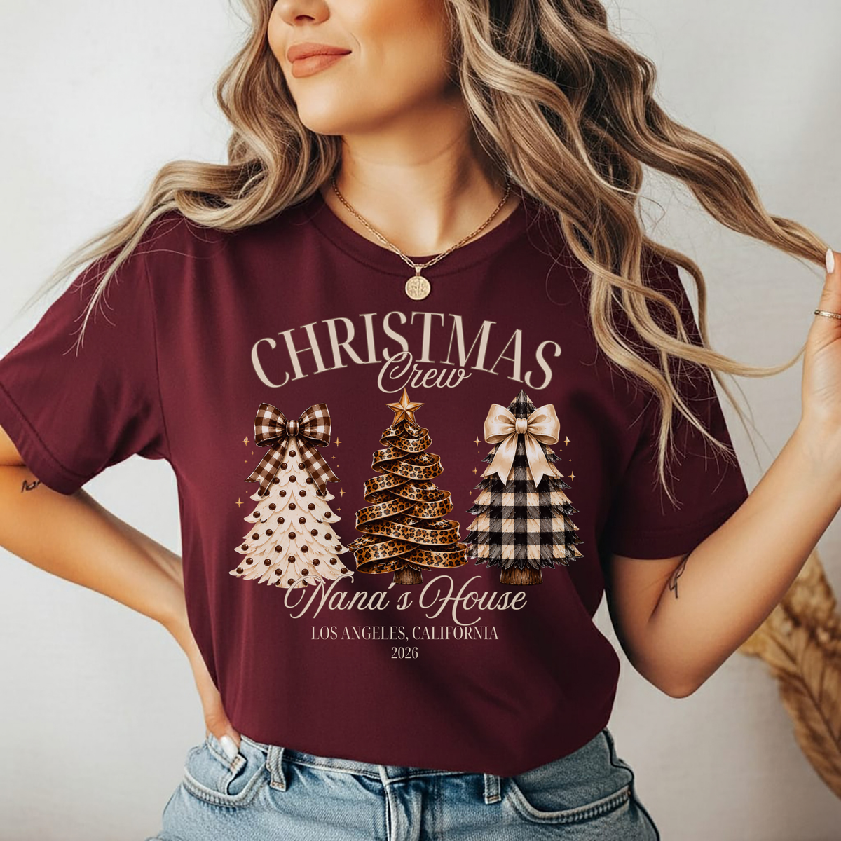 Playera Navideña Personalizada Christmas Crew | Familia y Nombre