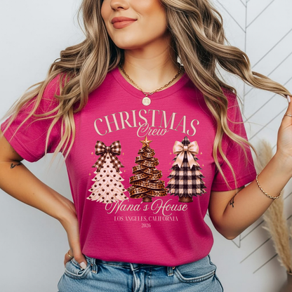 Playera Navideña Personalizada Christmas Crew | Familia y Nombre