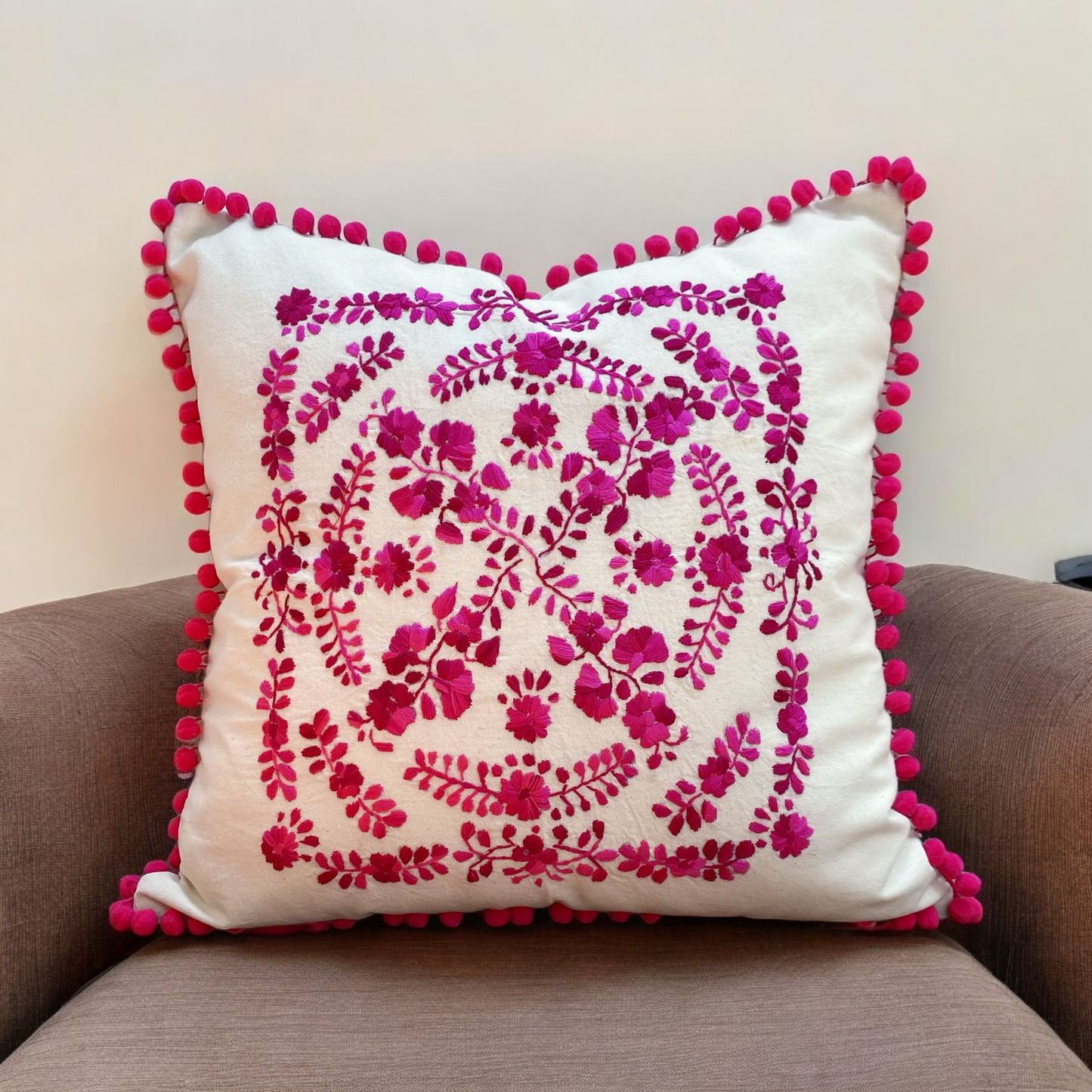 Nahil Pink Pillow Cover