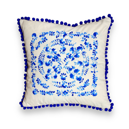 Nahil Blue Pillow Cover