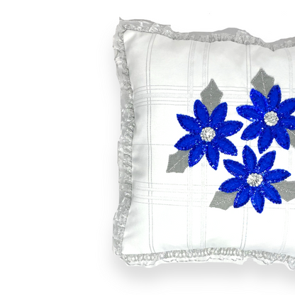 Silver Christmas Eve Pillow Cover