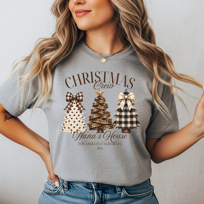 Playera Navideña Personalizada Christmas Crew | Familia y Nombre