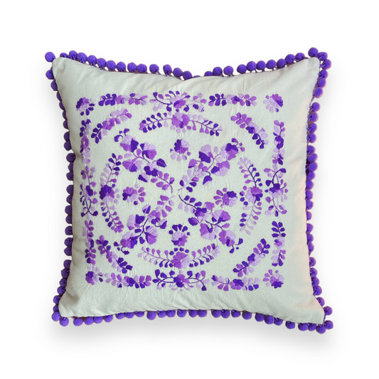 Nahil Purple Pillow Cover