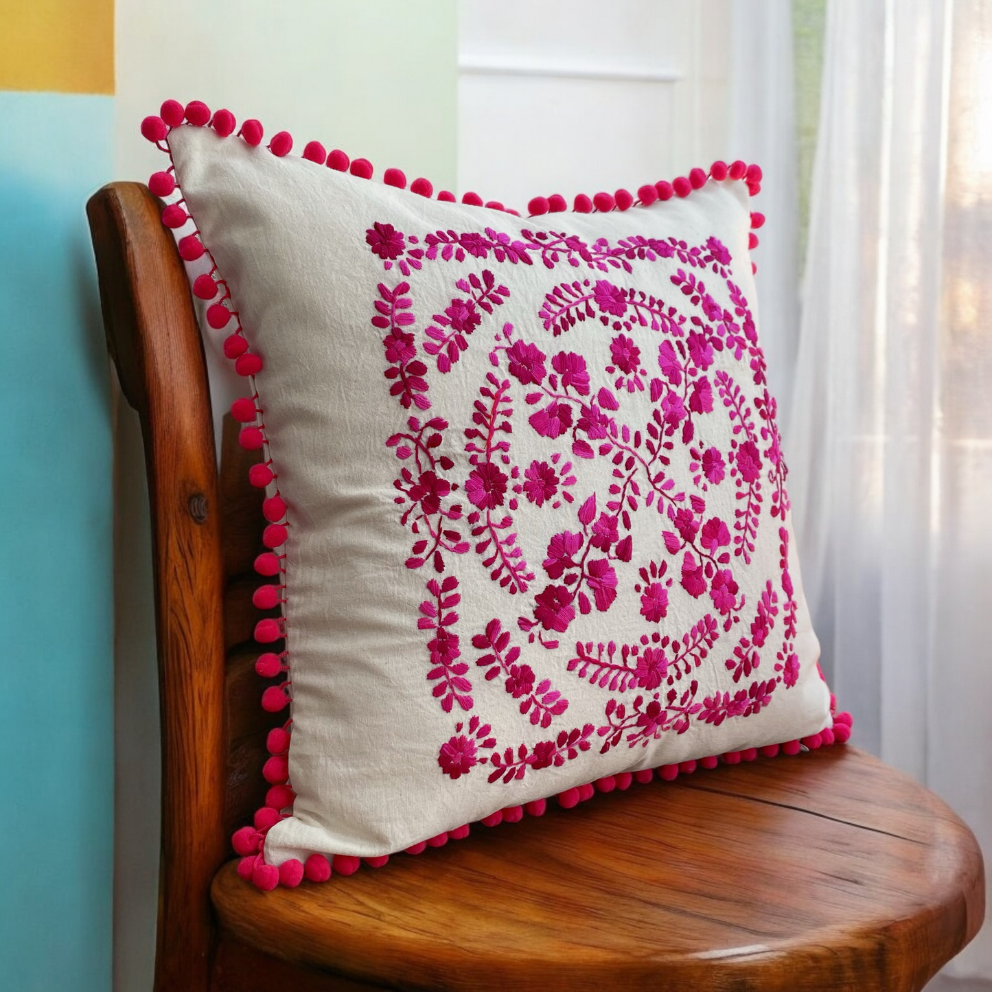 Nahil Pink Pillow Cover